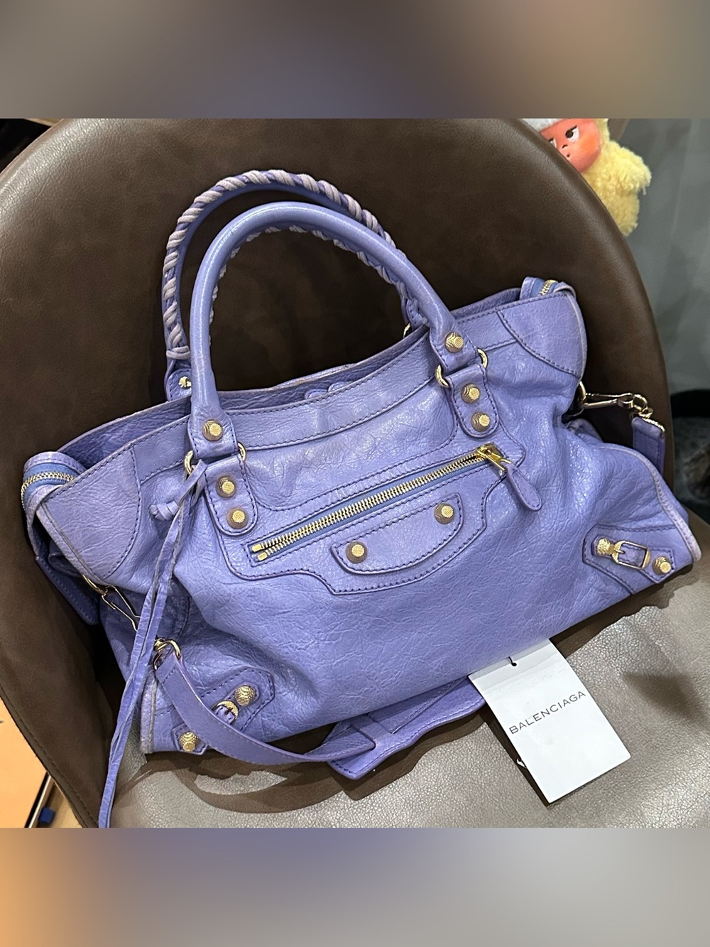 Balenciaga Agneau Giant 12 Gold Hardware City Mauve Light Mauve Bag